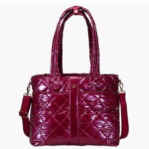 NWT OLIVER THOMAS Maxed Out Wanderlust Tote Bordeaux Metallic Burgundy Red